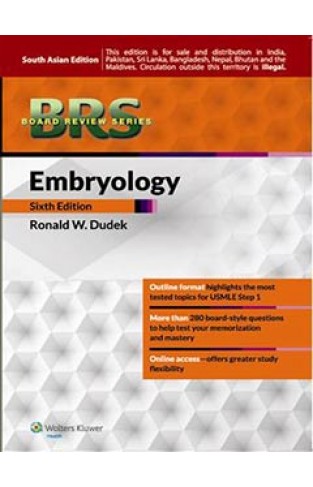 BRS Embryology Sixth Edition with online ed - (PB)
